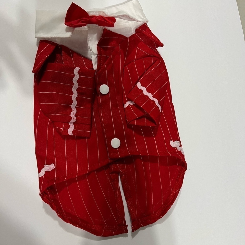Pet Suit Bowtie Short Sleeve Cat & Dog Wedding Suit – Formal Shirt for Small Pet - Picture 2 of 3